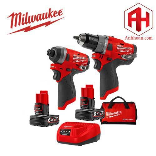 Milwaukee Combo Kit khoan và vít M12 FPP2A-421B