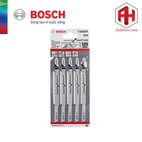 Lưỡi cưa lọng gỗ và kim loại Bosch T345XF