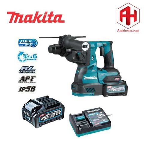 Máy khoan bê tông dùng pin Makita 40V Max 18V HR001GM202 (28mm)