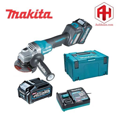 Máy mài góc pin Makita 40V Max 100mm GA027GM201 (điều tốc) (2 pin)