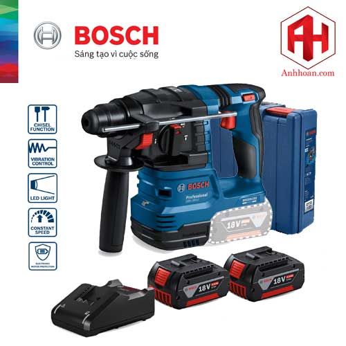 Máy khoan bê tông dùng pin Bosch GBH 185-LI (SET 4Ah)