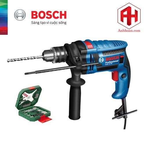 Máy khoan động lực Bosch GSB 13 RE + Bộ Xline 34 chi tiết