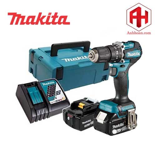 Máy khoan vặn vít dùng pin Makita 18V DHP487RFJ (18V:3Ah)