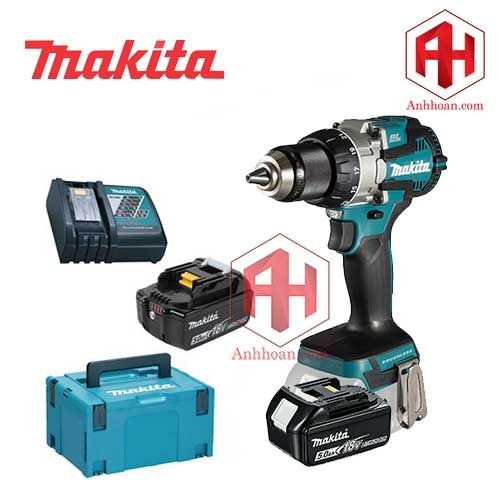 Máy khoan pin Makita 18V DHP489RTJ (SET 5Ahx2)