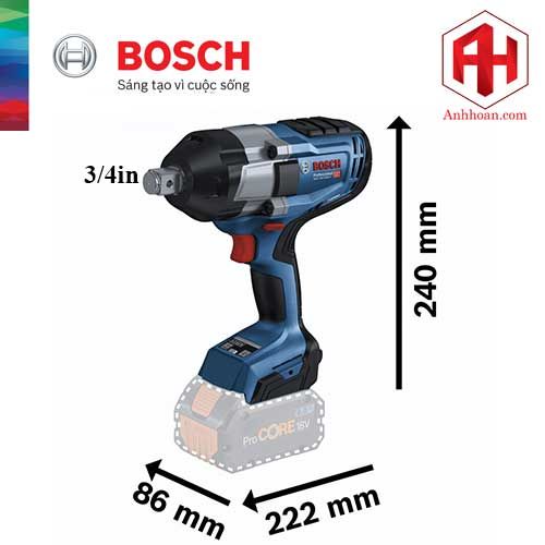 Thân Máy vặn ốc bu lông dùng pin Bosch GDS 18V-1050H