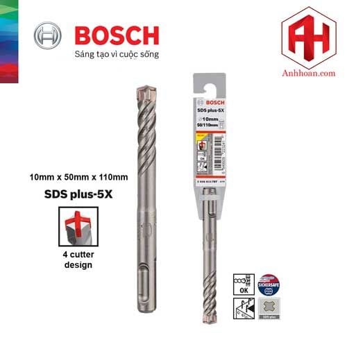 Mũi khoan bê tông Bosch SDS Plus5x (10/50/110mm) 2608833797