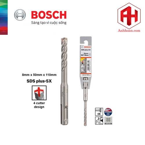 Mũi khoan bê tông Bosch SDS Plus5x (8/50/110mm) 2608833788
