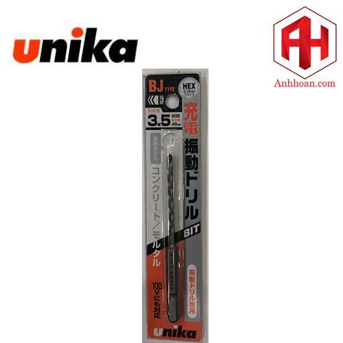 Mũi khoan bê tông chuôi lục giác Unika mã BJ3.5mm