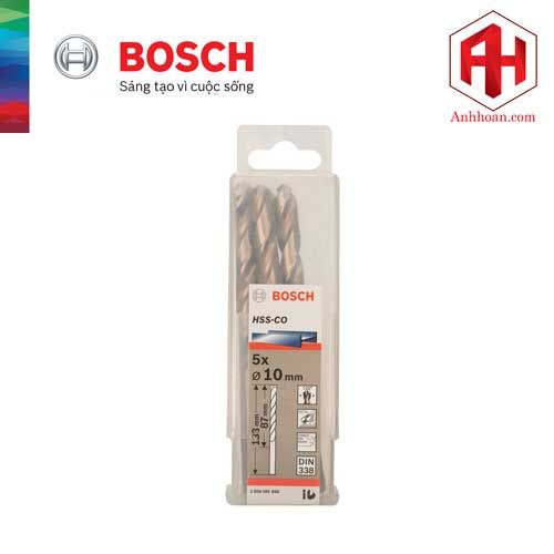 Bộ mũi khoan Inox Bosch HSS-Co 10mm (5 mũi) 2608585898