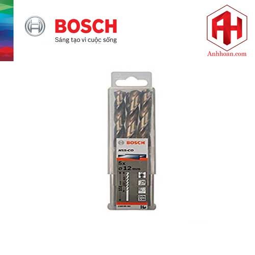 Bộ mũi khoan Inox Bosch HSS-Co 12mm (5 mũi) 2608585903