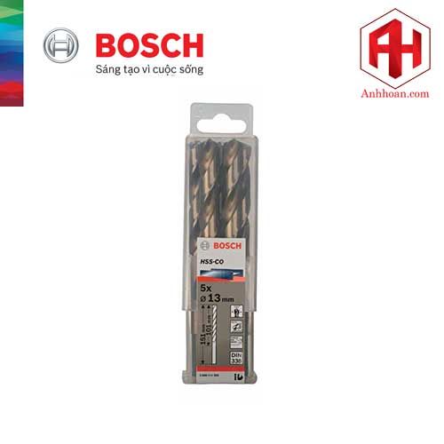Bộ mũi khoan Inox Bosch HSS-Co 13mm (5 mũi) 2608585905