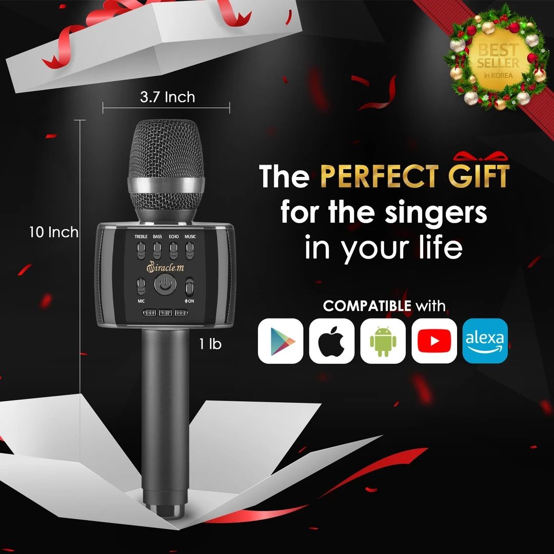 Miracle M75 Plus – Micro karaoke kèm loa Hàn Quốc