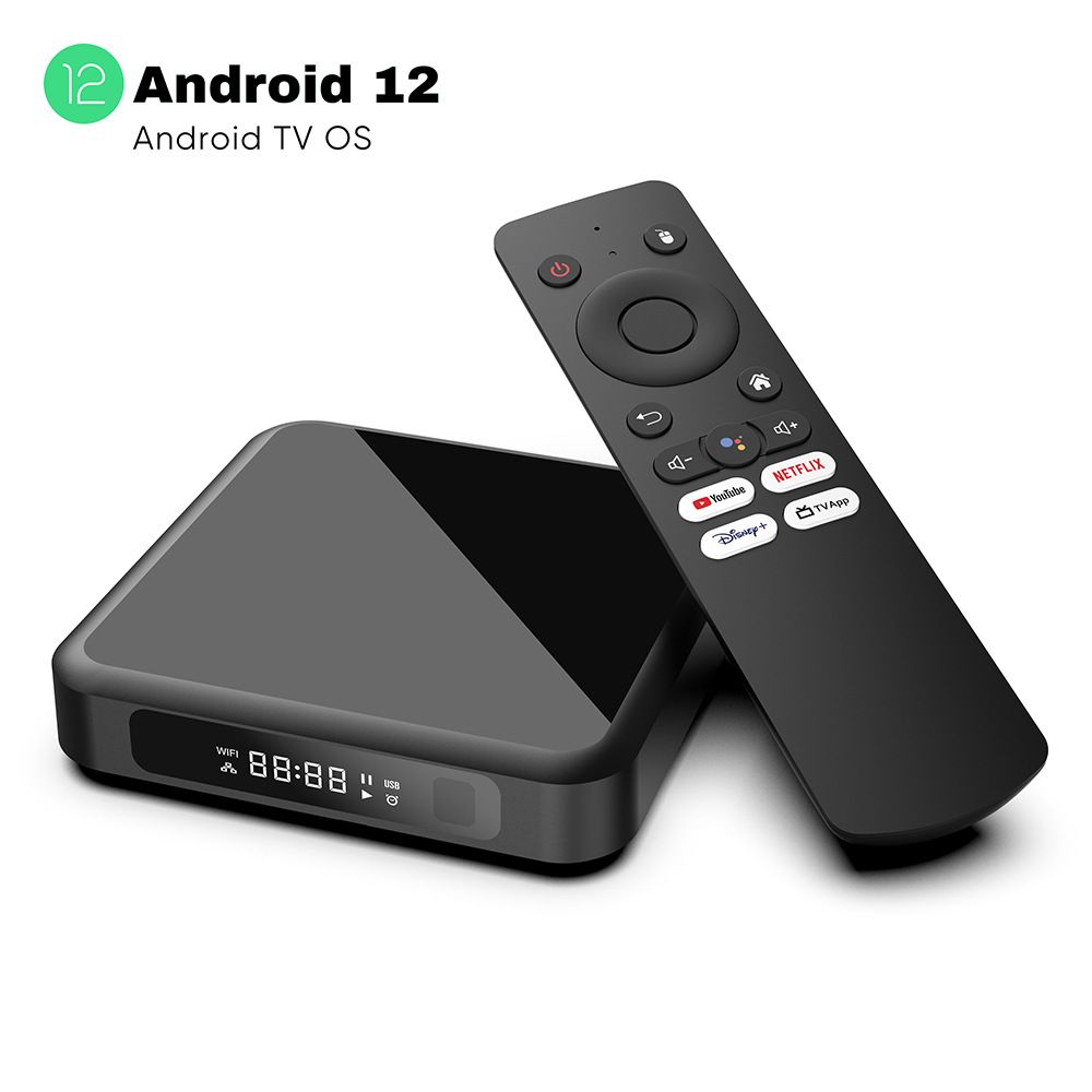 TV Box X8 Plus Android TV 12 Wifi 6 BT5.0 Điều Khiển Giọng Nói