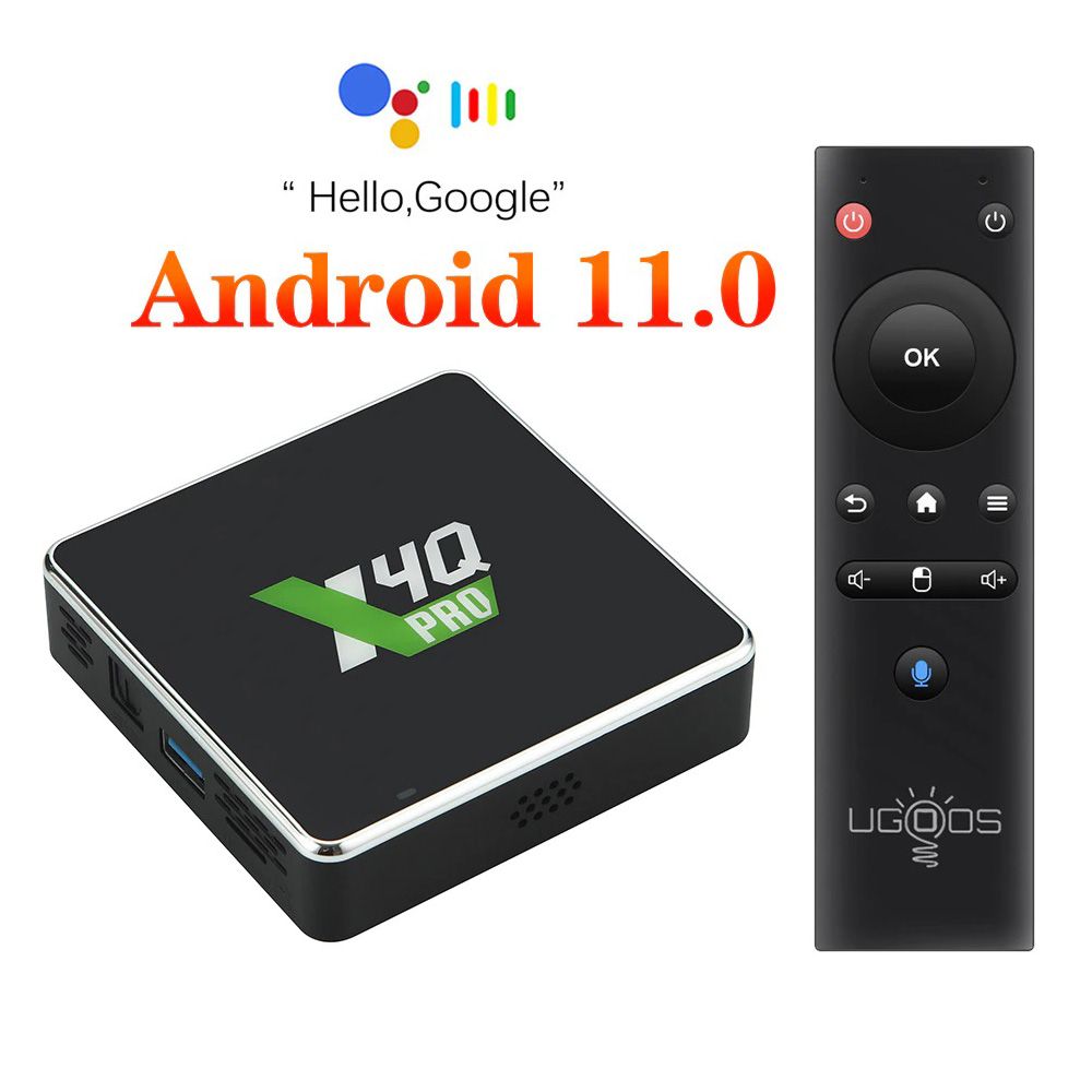 Smart TV Box Ugoos X4Q Pro/Extra CPU S905X4 RAM DDR4 Winevine L1 LAN 1000M