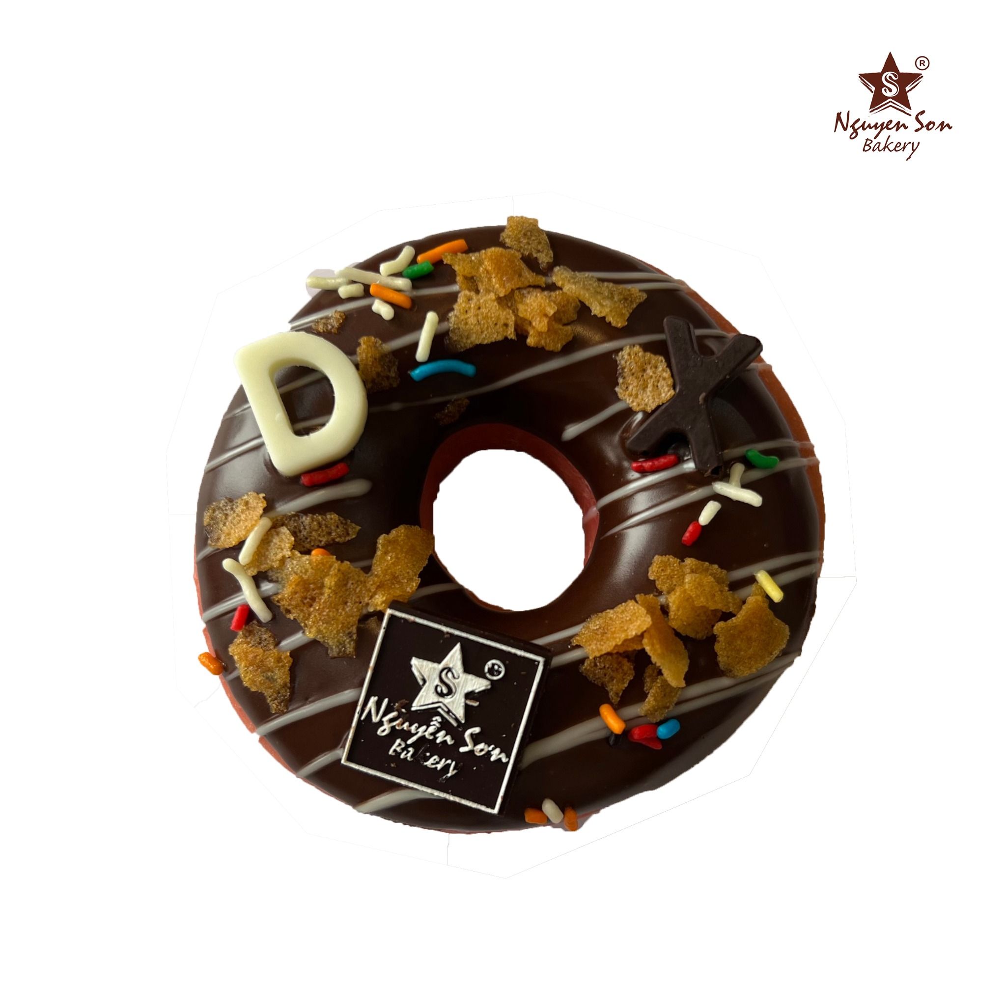 Bánh donut chocolate đen