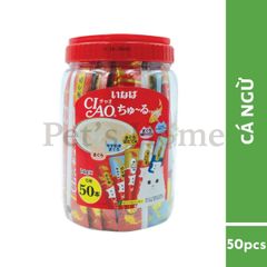 Bánh thưởng dạng sốt mịn Ciao Churu cho mèo hộp 50 tuýp