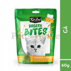 Bánh thưởng sạch răng cho mèo Kit Cat Breath Bites 60g