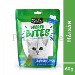 Bánh thưởng sạch răng cho mèo Kit Cat Breath Bites 60g