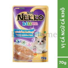 Pate mèo Nekko Kitten dạng Mousse giàu Protein, Vitamin với công thức nhuyễn mịn cho mèo con trên 1 tháng tuổi gói 70g