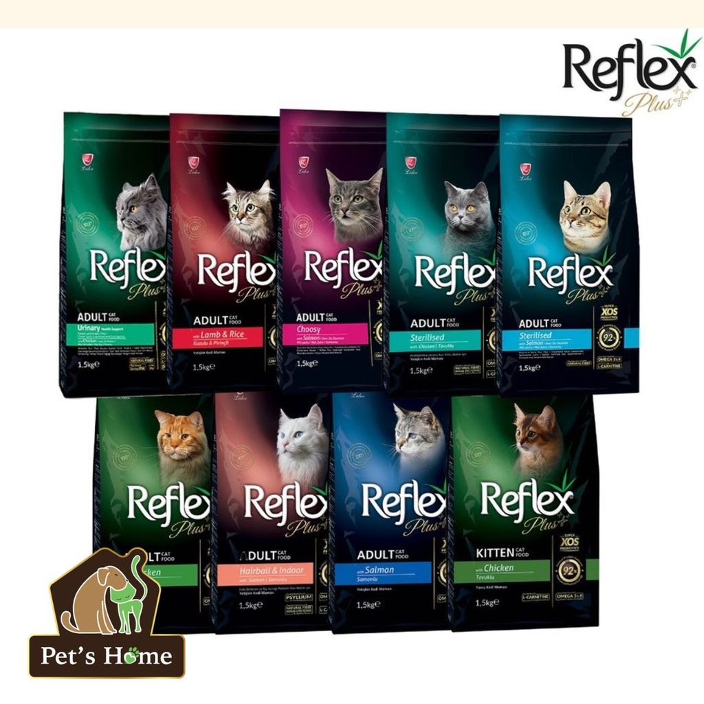 Hạt Reflex Plus kitten, adult cho mèo con, mèo trưởng thành vị gà, cá hồi, hairball, urinary, choosy salmon 1,5kg