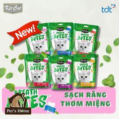 Bánh thưởng sạch răng cho mèo Kit Cat Breath Bites 60g