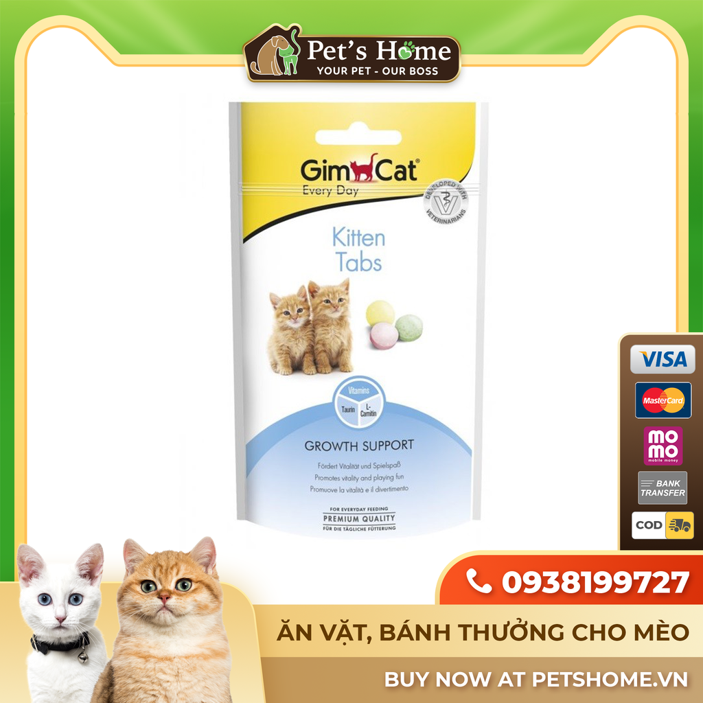 Viên mèo con Gimcat Kitten Tabs 40g