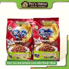 Hạt mèo Silver Spoon - Thức ăn hạt cho mèo Nhật Bản vị cá ngừ, thịt gà giảm nôn trớ