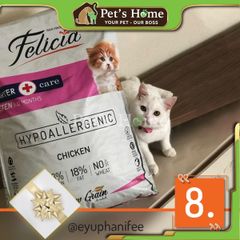 Hạt Felicia Low Grain Kitten [2kg] thức ăn cho mèo con vị Gà Thổ Nhĩ Kỳ