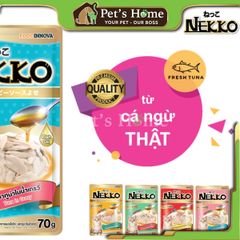 Pate mèo Nekko Gravy cho mèo dạng sốt Thái Lan gói 70g