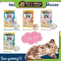 Pate mèo Nekko Kitten dạng Mousse giàu Protein, Vitamin với công thức nhuyễn mịn cho mèo con trên 1 tháng tuổi gói 70g