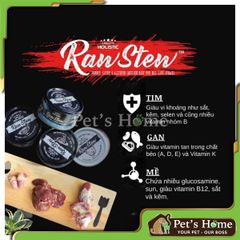 Pate Absolute Holistic Raw Stew thức ăn ướt làm từ raw food, thịt tươi chứa các Vitamin và khoáng chất cho chó mèo Mỹ lon 80g