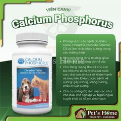 Viên Canxi Calcium Phosphorus PetAg hộp 50 viên
