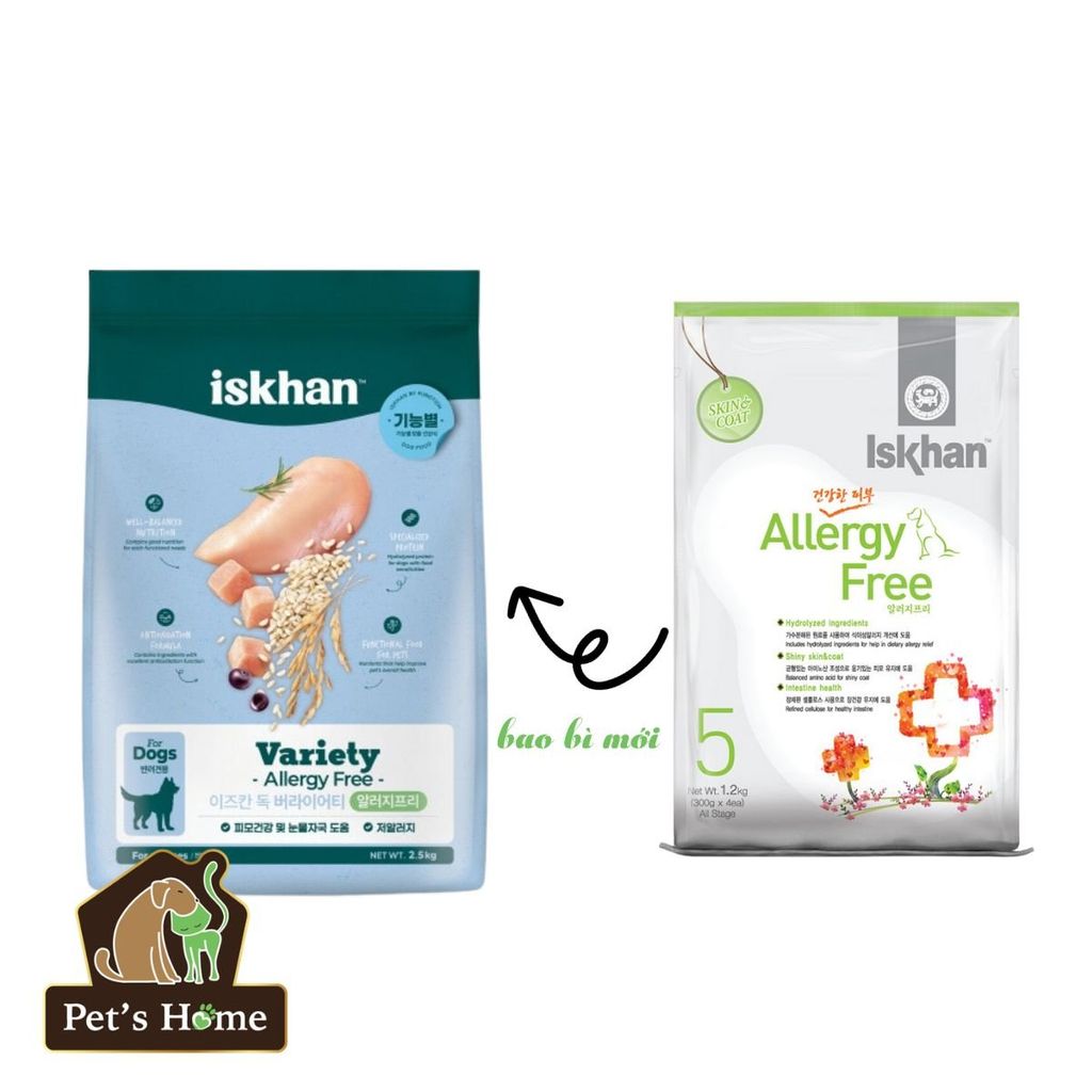 Hạt Iskhan Allergy Free cho chó ngăn ngừa viêm da, dị ứng