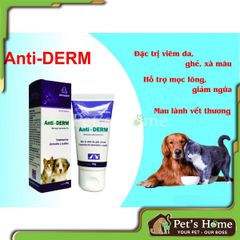 Kem bôi Anti Derm đặc trị viêm da, ghẻ, xà mâu cho chó, mèo 50g