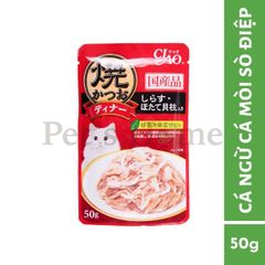 Pate Inaba IC thức ăn ướt dạng thạch chứa trà xanh giảm mùi hôi miệng, hỗ trợ tiêu hoá cho mèo Nhật Bản gói 50g