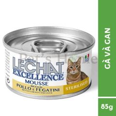 Pate Lechat thức ăn ướt mềm giàu protein và khoáng chất cho mèo Ý lon 85g (vị ngẫu nhiên)