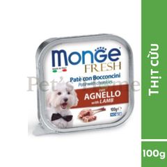 Pate Monge Fresh cho chó nhiều vị khay 100g