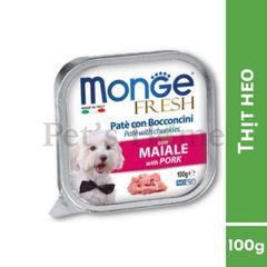 Pate Monge Fresh cho chó nhiều vị khay 100g