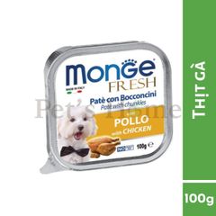 Pate Monge Fresh cho chó nhiều vị khay 100g