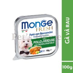 Pate Monge Fresh cho chó nhiều vị khay 100g