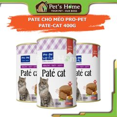 Pate Pro Pet thức ăn ướt mềm hỗ trợ tiêu hoá cho mèo Việt Nam lon 400g