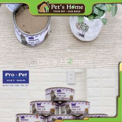 Pate Pro Pet thức ăn ướt mềm hỗ trợ tiêu hoá cho mèo Việt Nam lon 400g