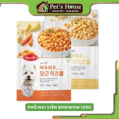 Phô mai viên cho chó BowWow Cheese Ball gói 100g