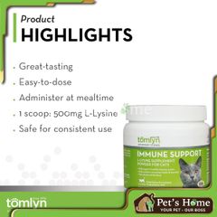 Tomlyn Immune Support L-Lysine Powder Cat Supplement 100g