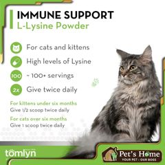 Tomlyn Immune Support L-Lysine Powder Cat Supplement 100g