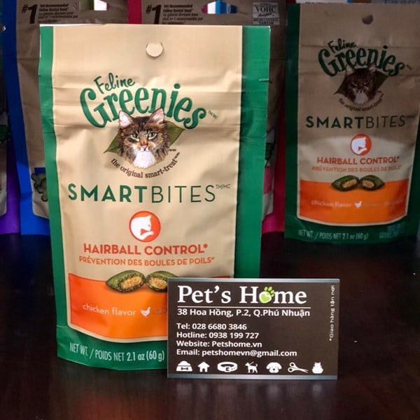 Snack Greenies Hairball control cho mèo gói 60g
