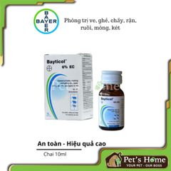 Xịt hoặc pha tắm ve Bayticol 6% EC 10ml