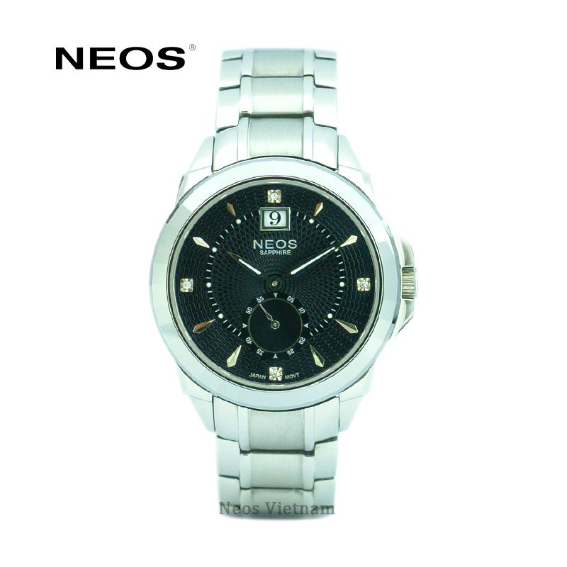 Đồng Hồ Neos N-30830M Nam Dây Thép Bạc Phối Vàng