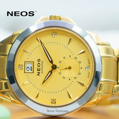 Đồng Hồ Neos N-30830M Nam Dây Thép Bạc Phối Vàng