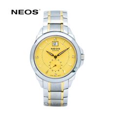 Đồng Hồ Neos N-30830M Nam Dây Thép Bạc Phối Vàng